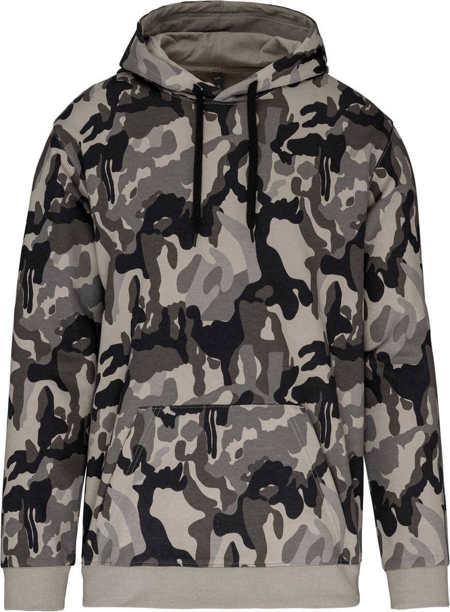 Kariban Herensweater met capuchon K476 - Grey Camouflage - XL