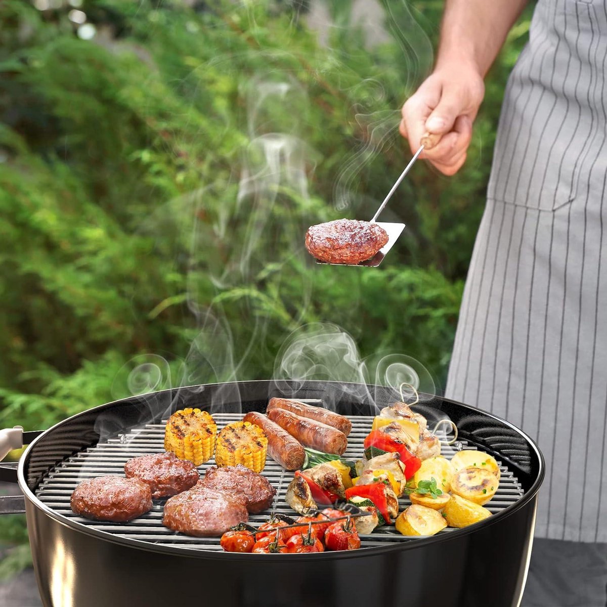 Grille De BBQ En Acier Inoxydable - Ø 54,5 Cm - Pour Barbecue Sphérique Weber Et Autres