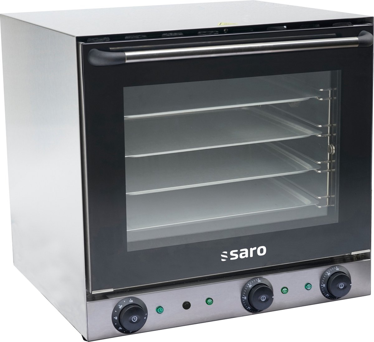 SARO Heteluchtoven THOR – 62 L – 4 Rosten – 0/+300 °C – Handmatige Bediening – Horecaa & Professioneel