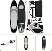 Bol.com The Living Store SUP Board - Opblaasbaar - 300 x 76 x 10 cm - PVC - Met venster - Zwart aanbieding