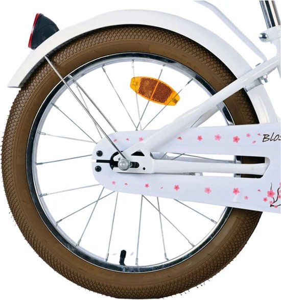 Volare Blossom Kinderfiets - Meisjes - 18 inch - Roze - Terugtraprem en 1 Handrem van Volare — afbeelding 3