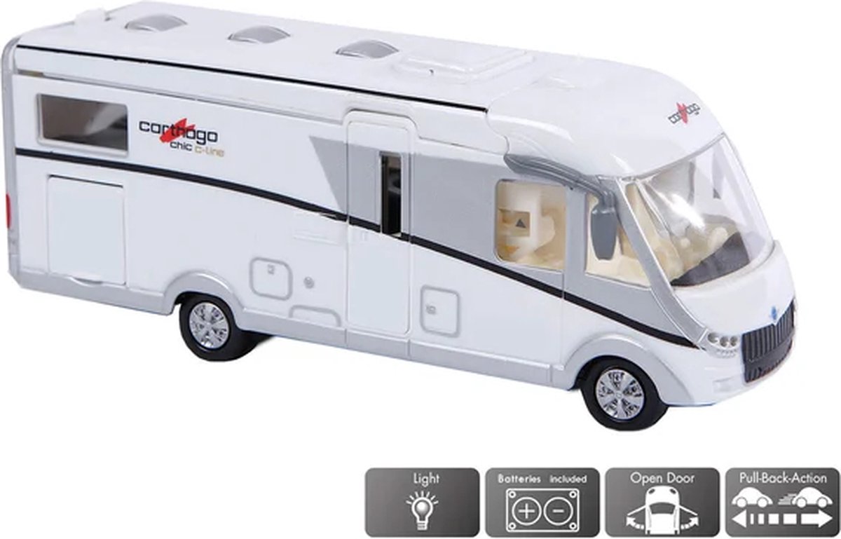 Kids Globe Die-cast Carthago Camper met Licht, 16cm — afbeelding 9