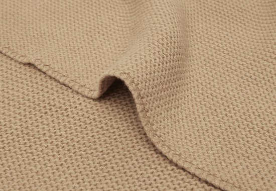 Jollein Baby Deken Ledikant 100x150cm Basic Knit - Biscuit van Jollein — afbeelding 2