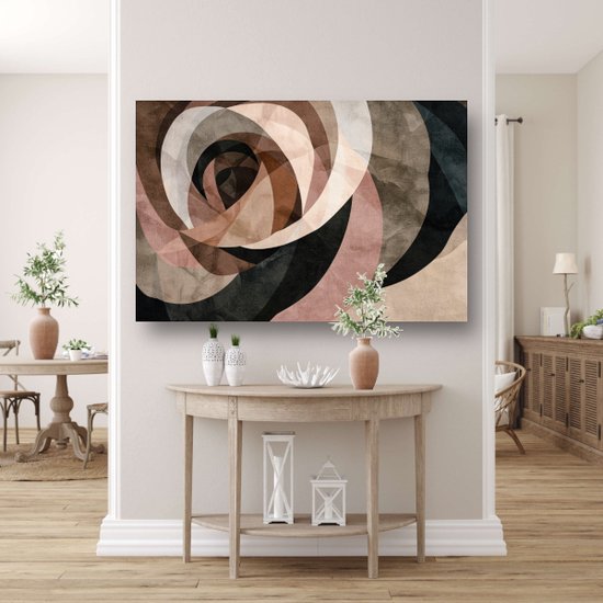Abstracte schildering Canvas schilderij woonkamer