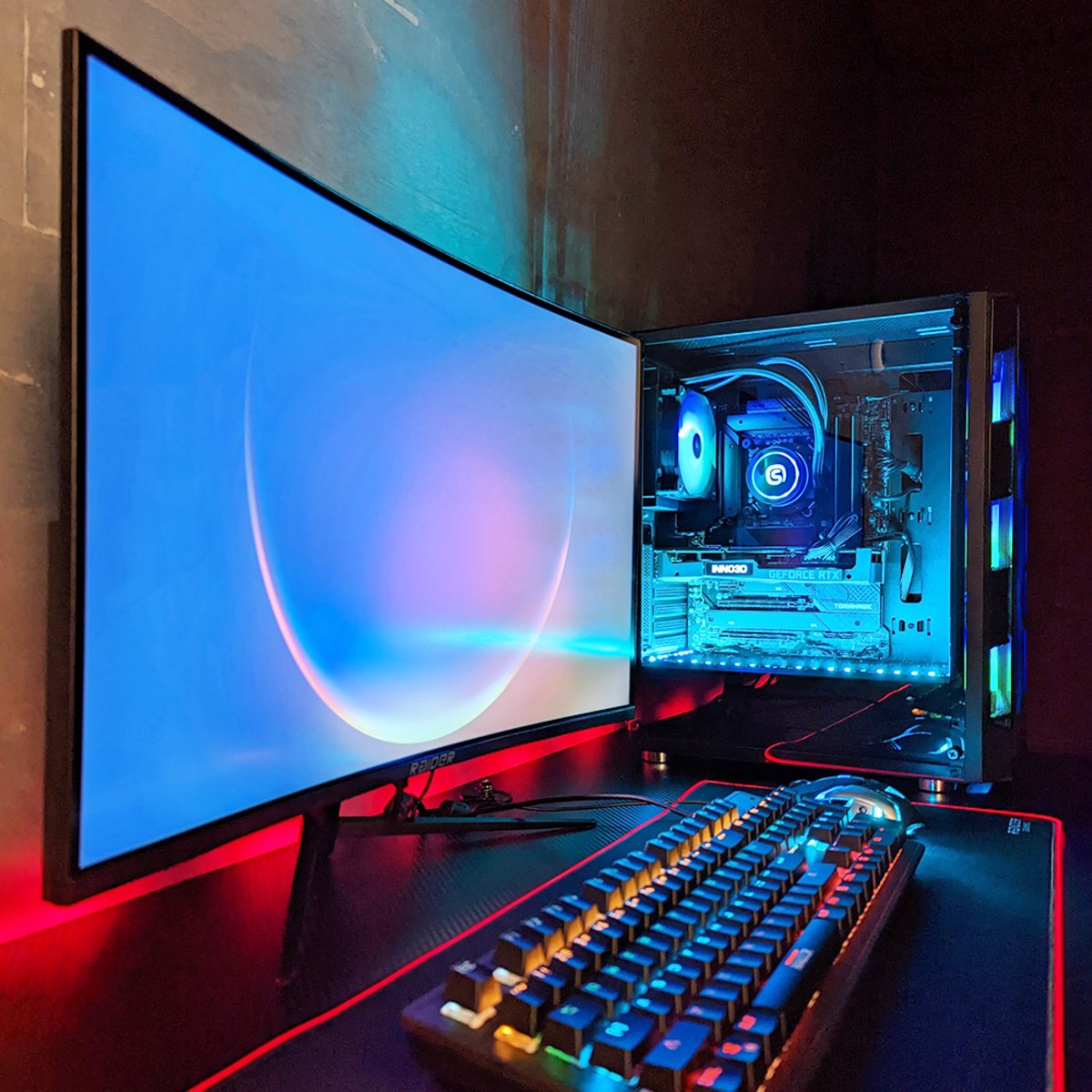 RAIDER Pro Gaming Monitor - FreeSync/G-Sync - 165Hz - Curved - 27 inch thumbnail 4