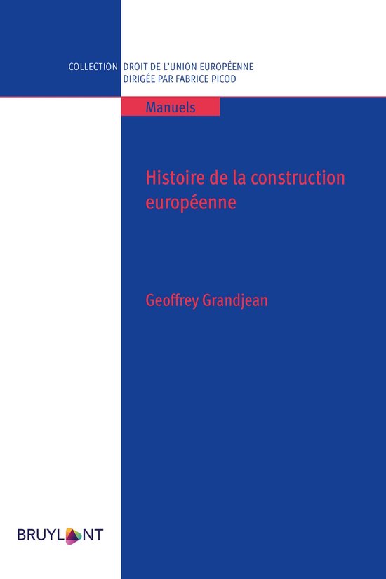 Collection droit de l'Union européenne - Manuels - Histoire ... - cover