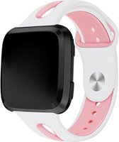 Fitbit Versa duo sport band - wit/roze - Maat S