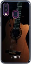 Samsung Galaxy A40 Hoesje Transparant TPU Case - Guitar #ffffff