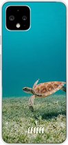 Google Pixel 4 Hoesje Transparant TPU Case - Turtle #ffffff