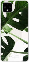 Google Pixel 4 XL Hoesje Transparant TPU Case - Tropical Plants #ffffff