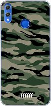 Honor 8X Hoesje Transparant TPU Case - Woodland Camouflage #ffffff