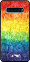 Samsung Galaxy S10 Plus Hoesje TPU Case - Rainbow Veins #ffffff