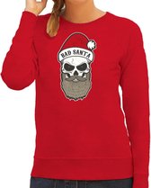 Bad Santa foute Kerstsweater / Kersttrui rood voor dames - Kerstkleding / Christmas outfit XS