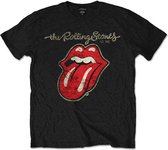 The Rolling Stones Kinder Tshirt -Kids tm 6 jaar- Plastered Tongue Zwart