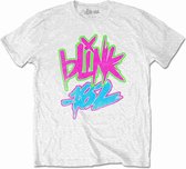 Blink182 Kinder Tshirt -Kids tm 8 jaar- Neon Logo Wit