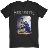 Megadeth Heren Tshirt -XL- Countdown Hourglass Zwart