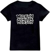 Marilyn Manson - Classic Logo Kinder T-shirt - Kids tm 14 jaar - Zwart