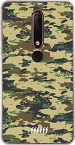 Nokia X6 (2018) Hoesje Transparant TPU Case - Desert Camouflage #ffffff