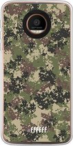 Motorola Moto Z Force Hoesje Transparant TPU Case - Digital Camouflage #ffffff