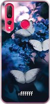 Huawei P30 Lite Hoesje Transparant TPU Case - Blooming Butterflies #ffffff