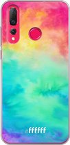 Huawei P30 Lite Hoesje Transparant TPU Case - Rainbow Tie Dye #ffffff