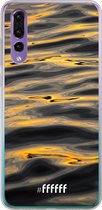 Huawei P30 Hoesje Transparant TPU Case - Water Waves #ffffff