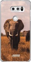 LG V30 (2017) Hoesje Transparant TPU Case - Elephants #ffffff