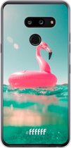 LG G8 ThinQ Hoesje Transparant TPU Case - Flamingo Floaty #ffffff