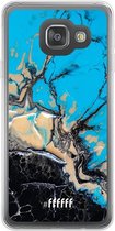 Samsung Galaxy A3 (2016) Hoesje Transparant TPU Case - Blue meets Dark Marble #ffffff