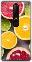 Nokia 6 (2018) Hoesje Transparant TPU Case - Citrus Fruit #ffffff
