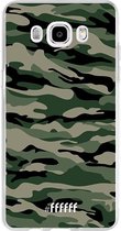 Samsung Galaxy J5 (2016) Hoesje Transparant TPU Case - Woodland Camouflage #ffffff