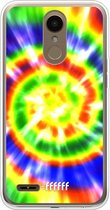 LG K10 (2018) Hoesje Transparant TPU Case - Hippie Tie Dye #ffffff