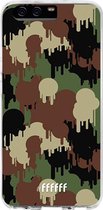 Huawei P10 Hoesje Transparant TPU Case - Graffiti Camouflage #ffffff