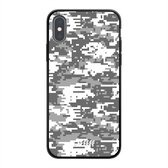 6F hoesje - geschikt voor iPhone Xs -  TPU Case - Snow Camouflage #ffffff