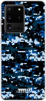 Samsung Galaxy S20 Ultra Hoesje Transparant TPU Case - Navy Camouflage #ffffff