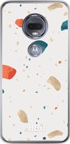 Motorola Moto G7 Hoesje Transparant TPU Case - Terrazzo N°3 #ffffff