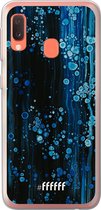 Samsung Galaxy A20e Hoesje Transparant TPU Case - Bubbling Blues #ffffff