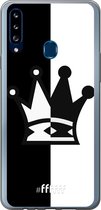 6F hoesje - geschikt voor Samsung Galaxy A20s -  Transparant TPU Case - Chess #ffffff