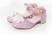 Roze prinsessenschoenen - maat 35 + Toverstaf + Kroon - Tiara - Voor bij je prinsessenjurk - Verkleedkleren Meisje