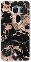 Samsung Galaxy S7 Edge Hoesje Transparant TPU Case - Rose Gold Marble #ffffff