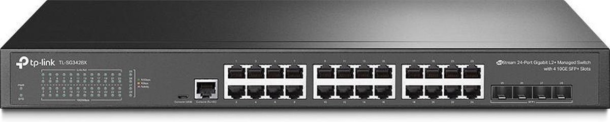 TP-Link TL-SG3428X netwerk-switch Managed L2+/L3 Gigabit Ethernet (10/100/1000) 1U Zwart