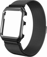 Milanese case band - zwart - Geschikt voor Apple Watch