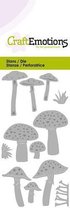 CraftEmotions Mal - diverse paddenstoelen Card 5x10 centimeter