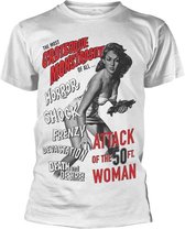 Plan 9 Attack Of The 50Ft Woman Unisex Tshirt -L- THE MOST GROTESQUE MONSTROSITY OF ALL? Wit