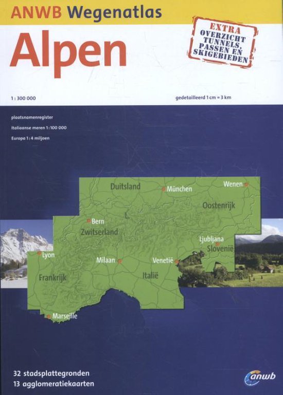 9789018039868 - ANWB wegenatlas  -   Alpen 2016-2017