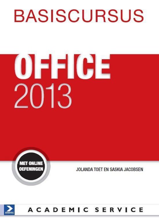 Cover van het boek 'Basiscursus Office 2013' van Saskia Jacobsen