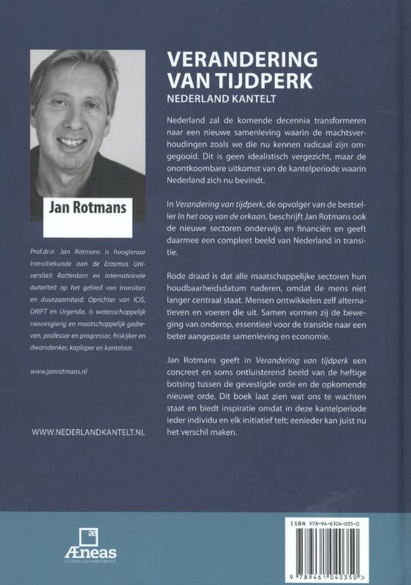 Verandering van tijdperk - back cover