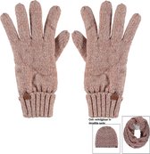 Sarlini knitted Dames handschoen Roze