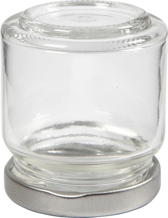 Glazen pot. h: 6.5 cm. d: 5.7 cm. transparant. 12stuks. 100 ml | bol.com