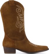 Lina Locchi Vrouwen Leren     Cowboy Laarzen  / Western Boots Jandra - Cognac - Maat 36